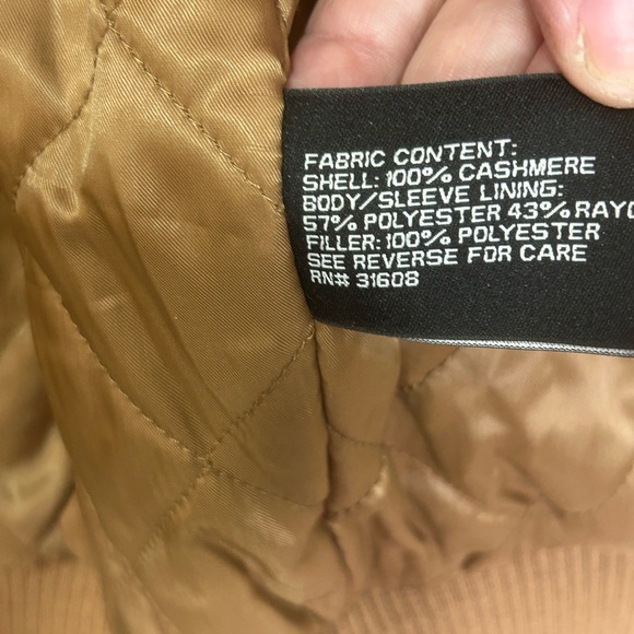 New With Tags, Men’s Brown, 100% cashmere Joseph A Banks jacket medium - Picture 4 of 4